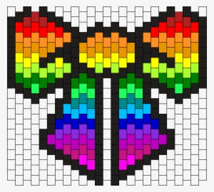 Rainbow Gradient Bow Bead Pattern - Water Activated Bead Toys #1873466