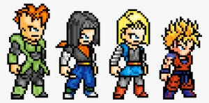 Android 16, 17, 18 & Future Gohan - 8 Bit Megaman #1877337