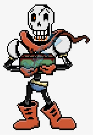 Papyrus Battle Sprites - Error Papyrus Pixel Art - Free Transparent PNG ...