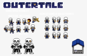 Outertale Sans Spritesheet By Toreodere On Deviantart - Outertale Sans Sprites #1877797