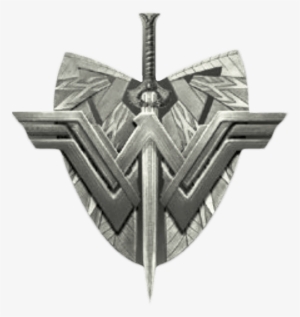 Wonder Woman Shield And Sword Pewter Lapel Pin - Wonder Woman Logo Sword #1878746