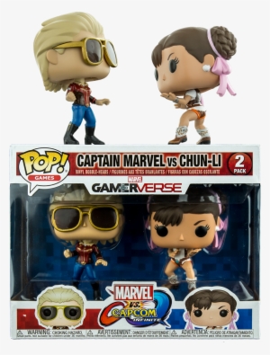 Marvel Vs - - Funko Pop! Marvel Vs Capcom - Captain Marvel Vs Chun-li #1879506