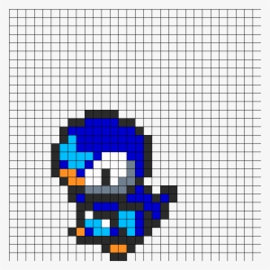 Fuse Bead Piplup Perler Bead Pattern / Bead Sprite - Pokemon Pixel Art Piplup #1881085