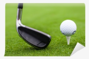 Golf Tee Ball Club Driver In Green Grass Course Closeup - Golf #1882432