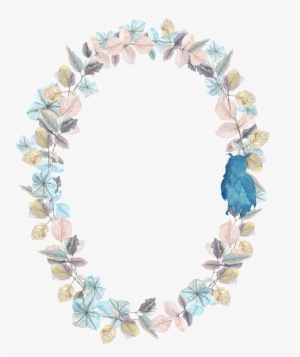 Hand Painted Oval Garland Transparent Png - Wreath #1883218