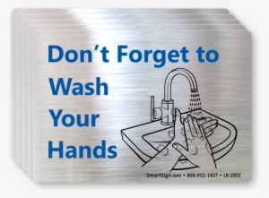 Don't Forget To Wash Your Hands Mirror Decal - Remember To Wash Your Hands #1883675