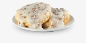 Gravy Biscuit Combo - Biscuit And Gravy Fried Egg And Ham #1883792