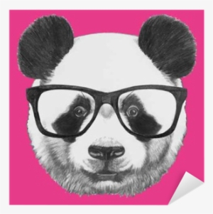 Hand Drawn Portrait Of Panda With Glasses - Panda With Glasses Shirt #1883818 Hand Drawn Portrait Of Panda With Glasses - Panda With Glasses Shirt #1883818