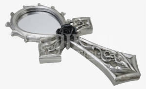 Item - Alchemy Gothic, Gothic Ankh Hand Mirror #1883867