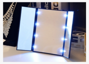 Portable Led Mirror Beauty Makeup Hand Mirror Dressing #1883944