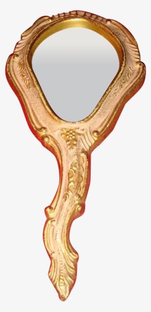 Italian Florentine Vanity Hand Mirror With French Flair - Wood #1884055