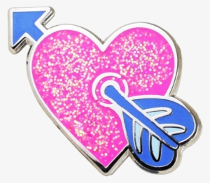 Heart With Arrow Emoji Pin - Emoji #1884138