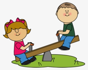 Children On A See Saw Clip Art Clip Art Outside - See Saw Clipart #1884485