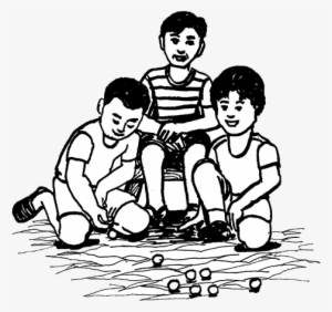 Home - Playing Marbles Clipart Black And White #1884659