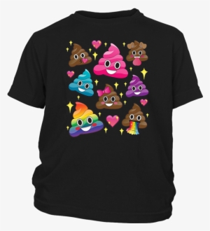 Cute Emoji Poop Rainbow Pink Bow Gold Unicorn Girl #1885621