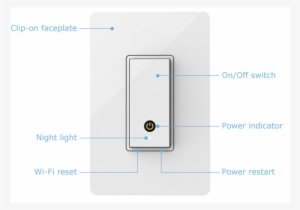 Belkin Wemo Light Switch - Belkin Wemo Light Switch, 5" X 3-1/3" X 2-1/8" #1886019
