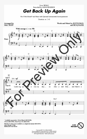 Get Back Up Again Thumbnail - Music Sheet How Far I Ll Go #1888082
