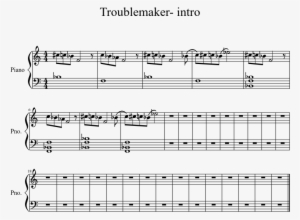 Troublemaker- Intro Sheet Music 1 Of 1 Pages - Oh My Darling Clementine Piano Sheet #1888172