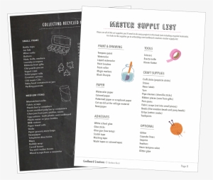 Master Supply Lists From Cardboard Creations By Barbara - Cardboard #1888370