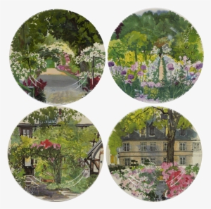 4 Side Plates Assorted - Gien Paris A Giverny Canape Plates Assorted Set Of #1888424