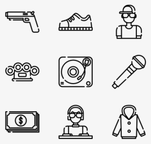 Hip Hop - Web Design Line Icon #1888737