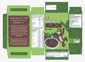 Monkey Munch Packaging - Cereal Packaging Folded Out #1888971