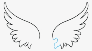 Png Transparent Simple Wings Design Png - Draw A Angel Wing #1889529