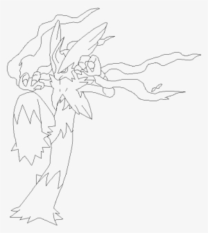 Mega Blaziken Drawing At Getdrawings - Line Art #1890435