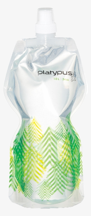 Platypus Soft Bottle With Closure Cap, Red, 1-litre #1891259