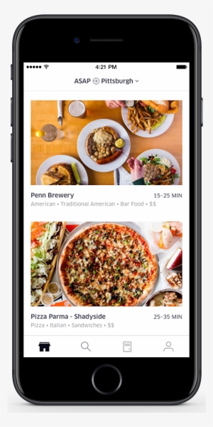 A Sample Of The Ubereats App Interface For Pittsburgh - Uber Eats Interface #1891405