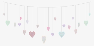 This Is A Sticker Of Hanging Sequenced Hearts - Transparent Hanging Hearts Png #1893154