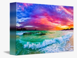 Royalty Free Purple Blue Sunset Wave Beautiful Sea #1893544