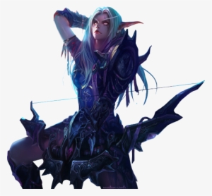 Sylvanas E1424810223 - Night Elf Hunter Png #1894590