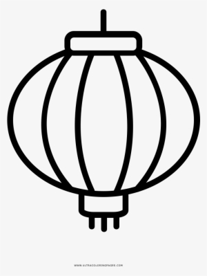 Chinese Lantern Coloring Page - Lampara China Para Colorear #1895317