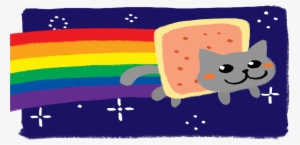 Cat Blue Mammal Cartoon Text Cat Small To Medium Sized - Poptart Cat #1895763