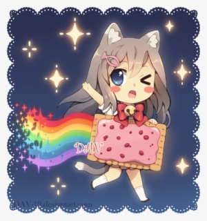 Nyan Cat Pop Tart Chibi - Nyan Cat Anime Girl #1895848