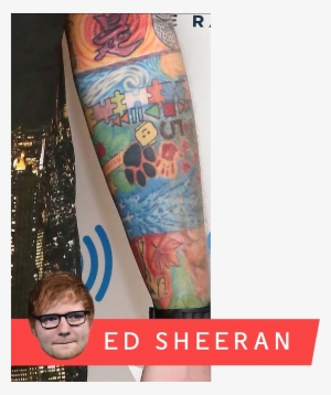 Ed Sheeran's Put Together Piece Of Colorful, Kiddy - Ed Sheeran Arm Tattoo #1896140