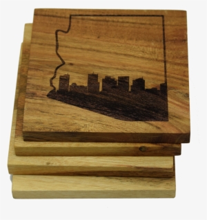 Phoenix Arizona Skyline Within State Outline Coasters #1896679