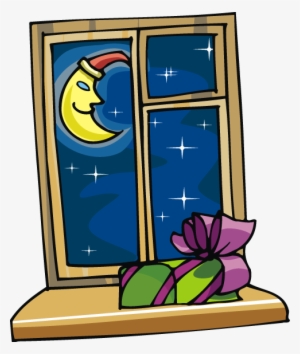Window Clipart Night Window - Night Christmas Clipart Png #1897205