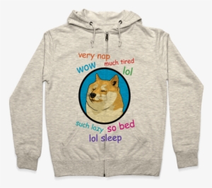 Nap Doge Zip Hoodie - Lgbt Hoodie #1897496