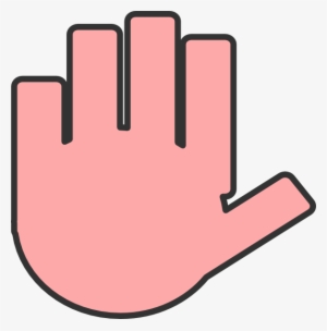 Flat Hand Pink Clip Art #1897798