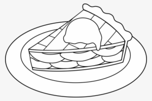 Apple Pie Line Art - Apple Pie Black And White Clipart #1897854