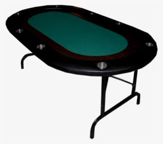 High Range Oval Foldable Poker Table Green 8 Persons - Poker Table #1899357