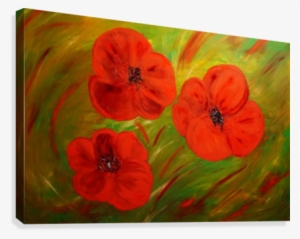 Poppy Flower Oil Canvas Print - Zazzle Poppies Decke #1899830