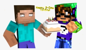 Herobrine Transparent Happy - Happy Birthday Minecraft Png #1899944