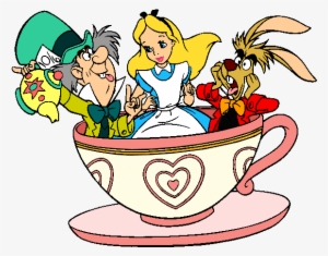 Teacup Drawing Alice In Wonderland - Mad Hatter Tea Party Clipart #190181