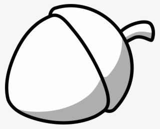 White Decorative Line Png Acorn Black White Line Super - Acorn Clipart Black And White #190406