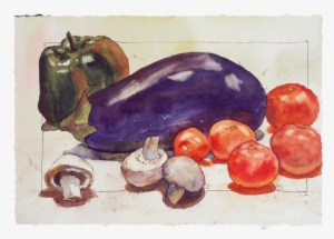 Winter Tomatoes, - Watercolor Paint #192799