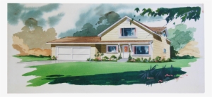 Cottage Drawing Watercolor - Painting #193348