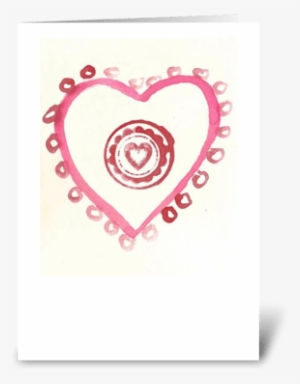 Heart With Circles 2 Greeting Card - Heart #193399